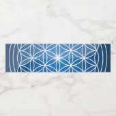 Blume des Lebens Heilige Geometrie formt Samen des Wasserflaschenetikett (Einzelnes Label)