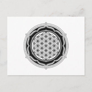 Blume des Lebens, Heilige Geometrie, Heilsymbol Postkarte