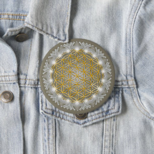 BLUME DES LEBENS - Heilige Geometrie Licht 1 Button