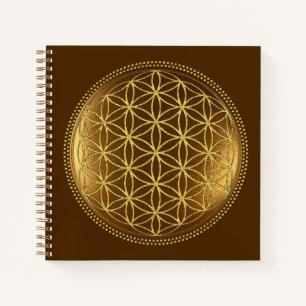 BLUME DES LEBENS - Heilige Geometrie Medaillon 1 Notizblock