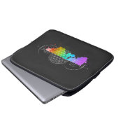 Blume des Lebens - Heilige Geometrie - Mond - Chak Laptopschutzhülle (Vorne Knopf)