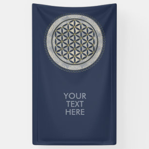 BLUME DES LEBENS - Heilige Geometrie Symbol Kunst Banner