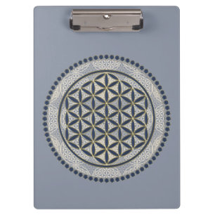 BLUME DES LEBENS - Heilige Geometrie Symbol Kunst Klemmbrett