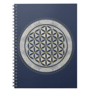 BLUME DES LEBENS - Heilige Geometrie Symbol Kunst Notizblock
