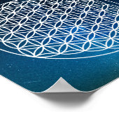 Blume des Lebens - heilige geometrische Muster - Poster (Ecke)