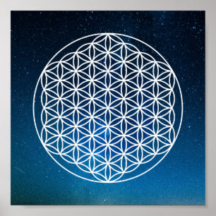 Blume des Lebens -heiliges geometrisches Muster - Poster