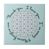 Blume des Lebens Ho'oponopono Fliese (Vorderseite)