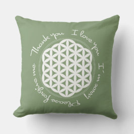 Blume des Lebens Ho'oponopono Kissen