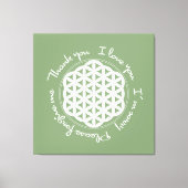 Blume des Lebens Ho'oponopono Leinwanddruck (Vorderseite)