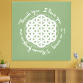 Blume des Lebens Ho'oponopono Leinwanddruck (Insitu (Wohnzimmer))