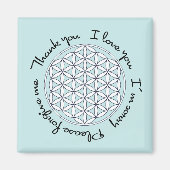 Blume des Lebens Ho'oponopono Magnet (Vorne)