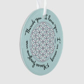 Blume des Lebens Ho'oponopono Ornament (Vorderseite)