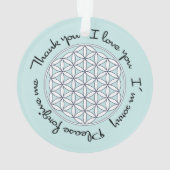 Blume des Lebens Ho'oponopono Ornament (Rückseite)