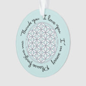 Blume des Lebens Ho'oponopono Ornament (Vorderseite)