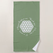Blume des Lebens Ho'oponopono Strandtuch (Vorderseite)