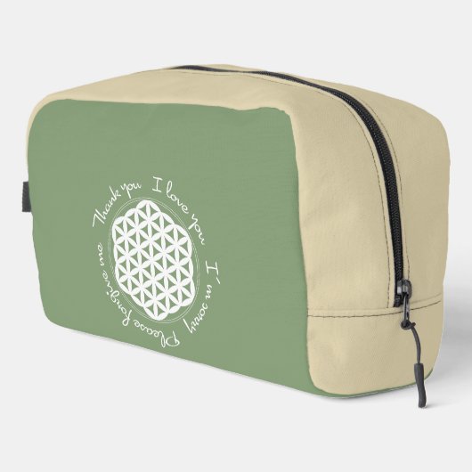 Blume des Lebens Ho'oponopono Waschbeutel (Rechte Ecke)