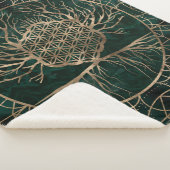 Blume des Lebens im Baum von Leben Malachit und Sherpadecke (3/4)