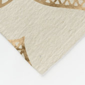 Blume des Lebens im Lotos - Pastellgolde und Fleecedecke (Ecke)