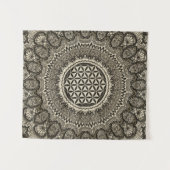 Blume des Lebens im Mandala auf Leinwand Wandteppich (Vorderseite (Horizontal))