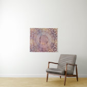 Blume des Lebens im Mandalaleichten PastellGlitter Wandteppich (Beispiel (Horizontal))