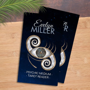 Blume des Lebens in Augenschmuck Visitenkarte