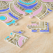 Blume des Lebens in den Lotos-Pastellen und dem Puzzle (Seite)