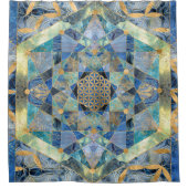Blume des Lebens in der Heiligen Geometrie Duschvorhang (Vorderseite)