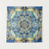 Blume des Lebens in der Heiligen Geometrie Wandteppich (Vorderseite (Horizontal))