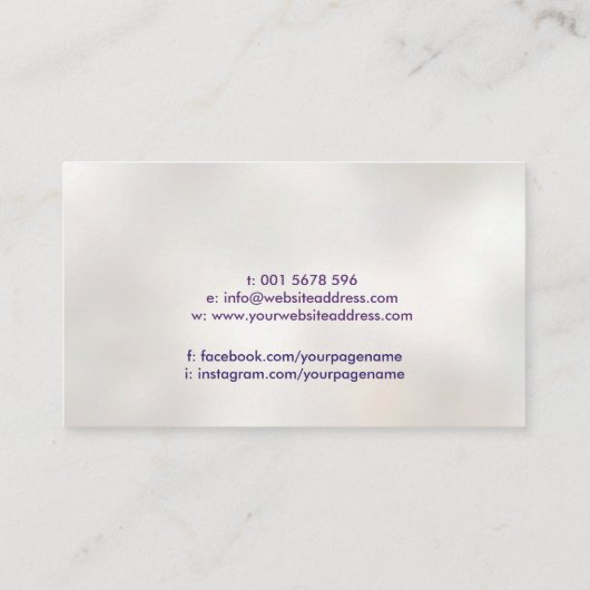 Blume des Lebens in der Lotus-Blume - Wasserfarbe Visitenkarte (Rückseite)