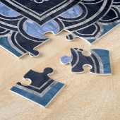 Blume des Lebens in Lotus - Blauer Kristall und Si Puzzle (Seite)