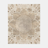 Blume des Lebens in Lotus Dot Fleecedecke (Vorderseite)