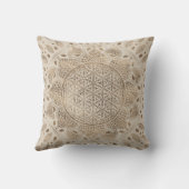 Blume des Lebens in Lotus Dot Kissen (Rückseite)