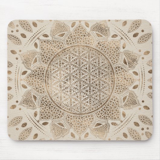 Blume des Lebens in Lotus Dot Mousepad (Vorne)