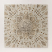 Blume des Lebens in Lotus Dot Puzzle (Horizontal)