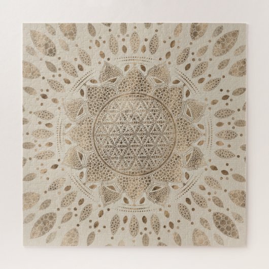 Blume des Lebens in Lotus Dot Puzzle (Horizontal)