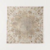 Blume des Lebens in Lotus Dot Wandteppich (Vorderseite)