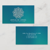 Blume des Lebens in Lotus mandala Visitenkarte (Vorne/Hinten)