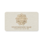 Blume des Lebens in Lotus - Pastellgolden und Lein