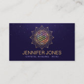 Blume des Lebens in Lotus Visitenkarte (Vorderseite)