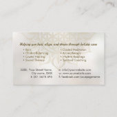 Blume des Lebens in Lotus Visitenkarte (Rückseite)