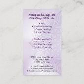 Blume des Lebens in Lotus Visitenkarte (Rückseite)