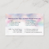 Blume des Lebens in Lotus Visitenkarte (Rückseite)