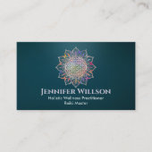 Blume des Lebens in Lotus Visitenkarte (Vorderseite)