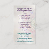 Blume des Lebens in Lotus Visitenkarte (Rückseite)