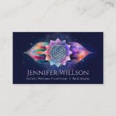 Blume des Lebens in Lotus Visitenkarte (Vorderseite)