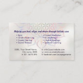 Blume des Lebens in Lotus Visitenkarte (Rückseite)