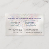 Blume des Lebens in Lotus Visitenkarte (Rückseite)