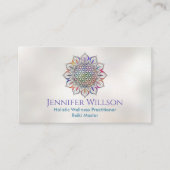 Blume des Lebens in Lotus Visitenkarte (Vorderseite)