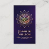 Blume des Lebens in Lotus Visitenkarte (Vorderseite)