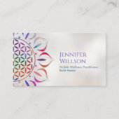 Blume des Lebens in Lotus Visitenkarte (Vorderseite)